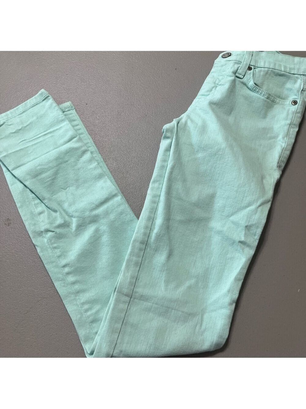 COPY - Judy Blue High Rise Garment Dyed Slim Jeans Aquamarine Teal Size 1